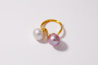 Dual Grace：Natural Pearl Ring