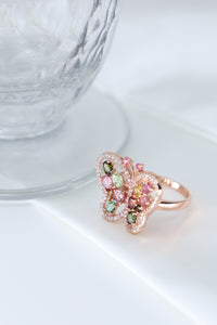 Tourmaline Butterfly Ring